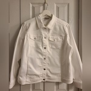 Chico's Alabaster Denim Jacket Size 3